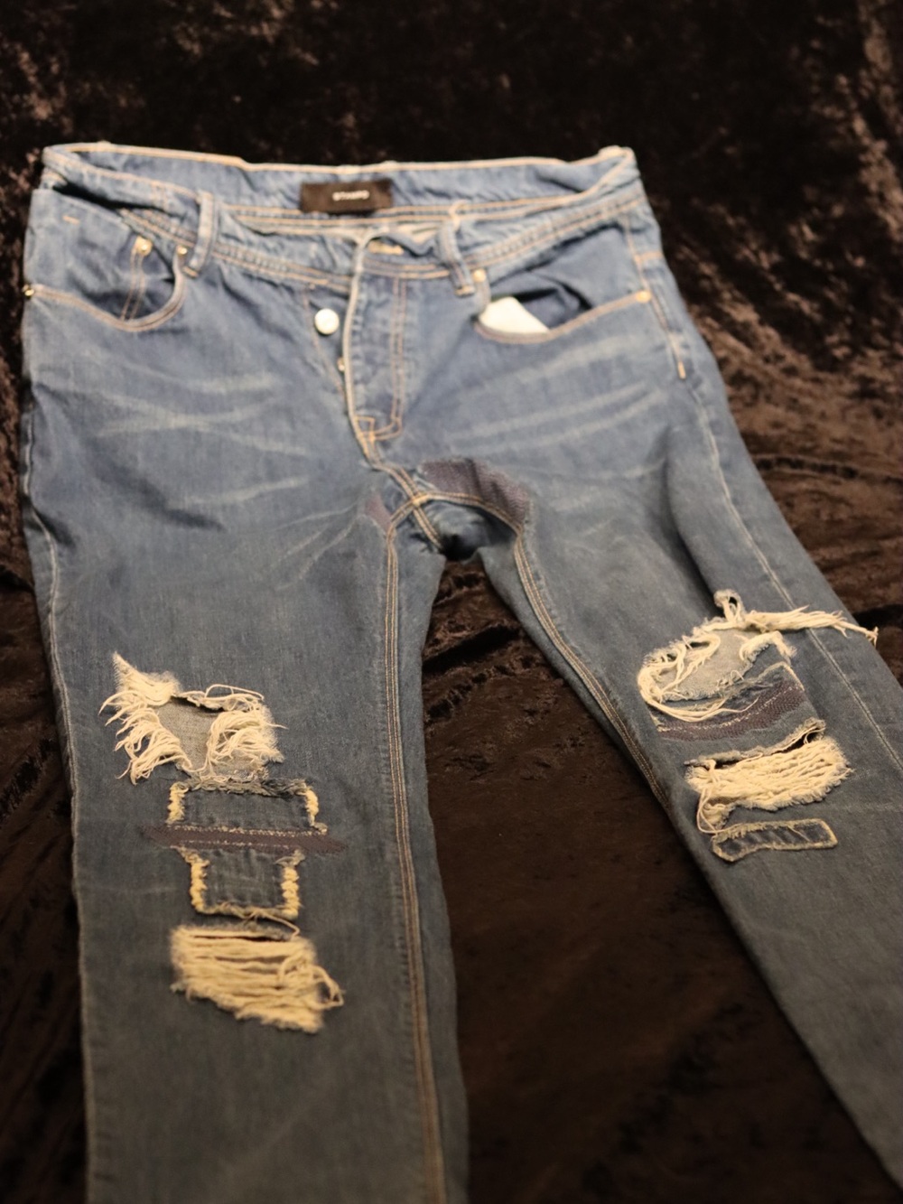 Stampd Distressed Blue Relaxed Men’s Jeans